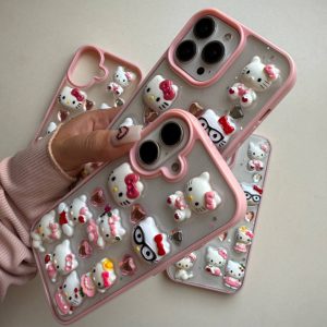 کیتی شفاف اکلیلی صورتی ایفون
