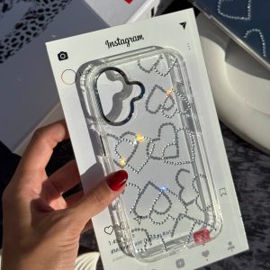 قاب قلبی نگینی ایفون